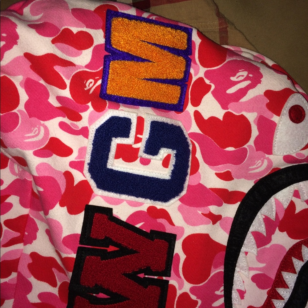Pink bape sweater
